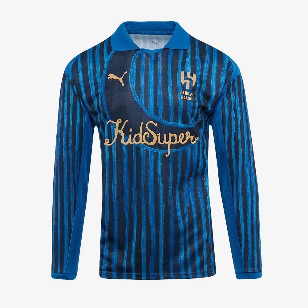 Puma Al Hilal X Kidsuper AHSFC Soccer Jersey Men's M Long Sleeve Retro, Size M
